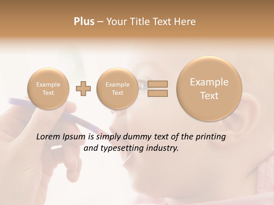 Mother Feeding Baby Food To Baby PowerPoint Template