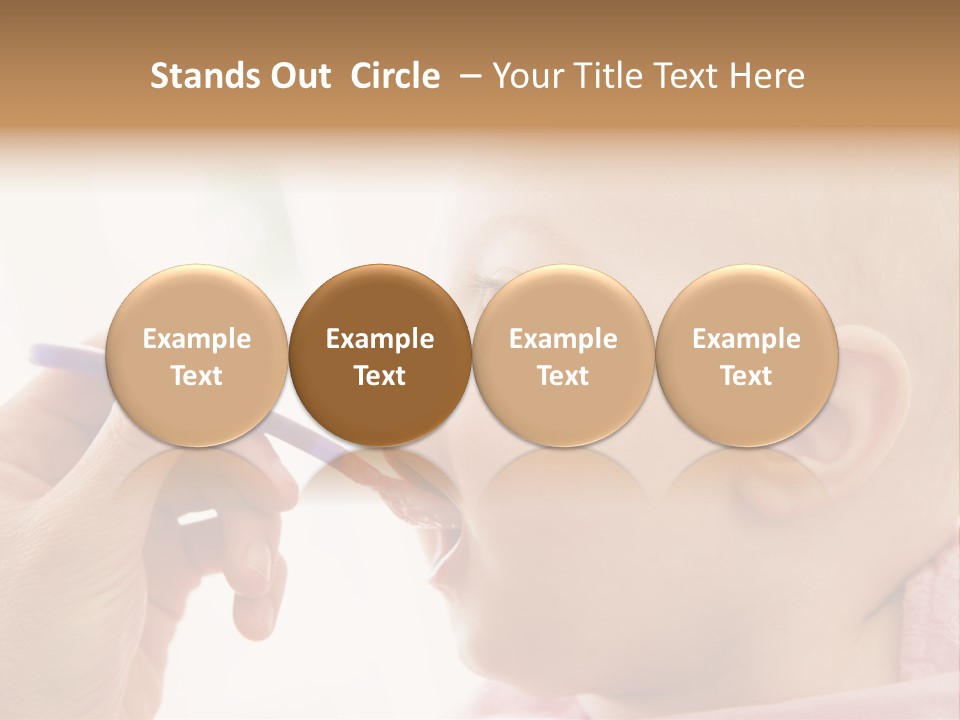 Mother Feeding Baby Food To Baby PowerPoint Template