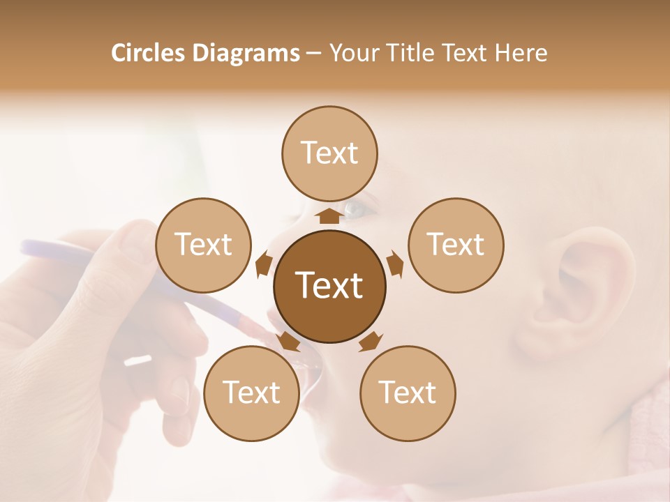 Mother Feeding Baby Food To Baby PowerPoint Template