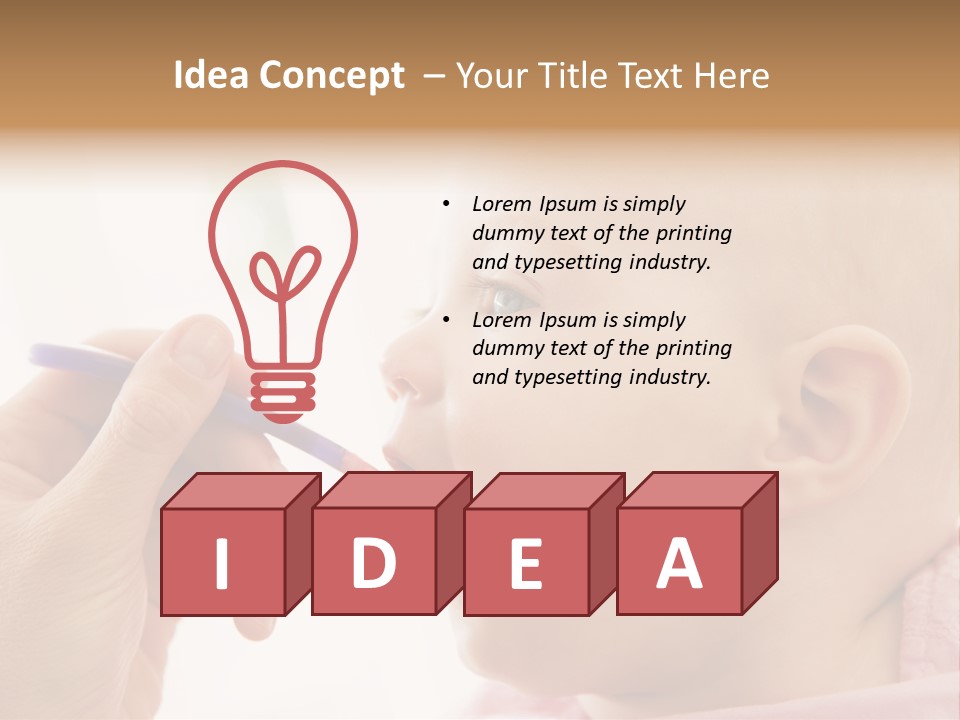 Mother Feeding Baby Food To Baby PowerPoint Template