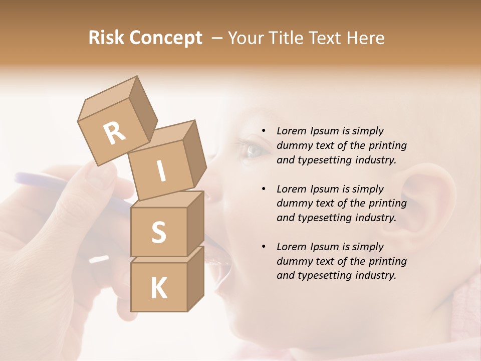 Mother Feeding Baby Food To Baby PowerPoint Template