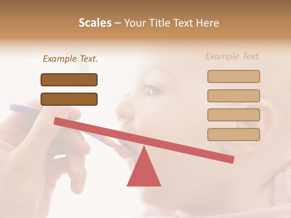 Mother Feeding Baby Food To Baby PowerPoint Template