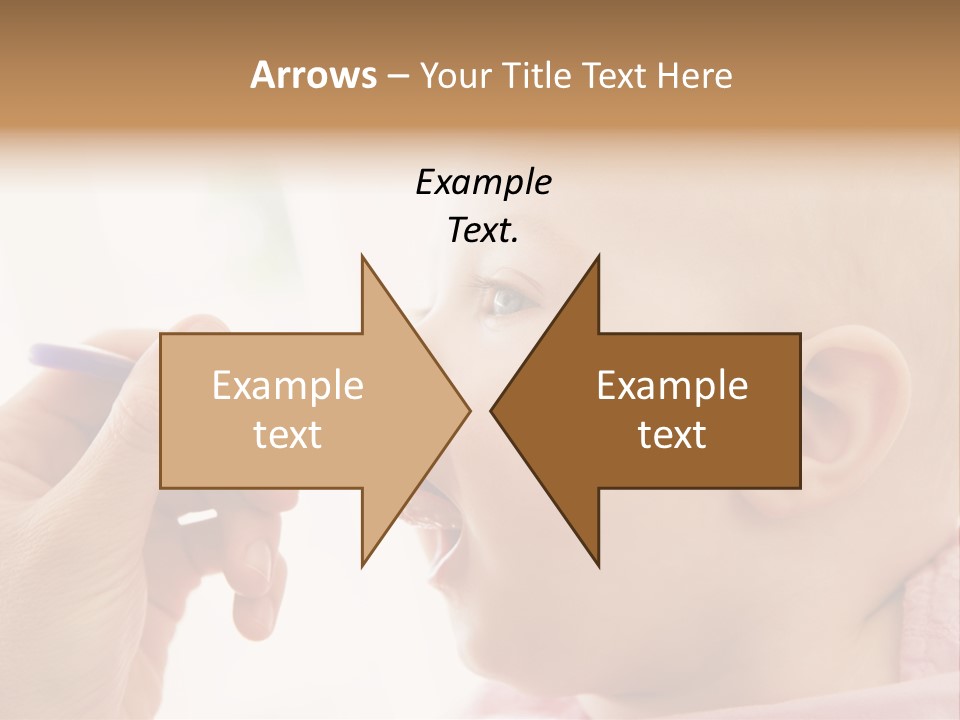 Mother Feeding Baby Food To Baby PowerPoint Template