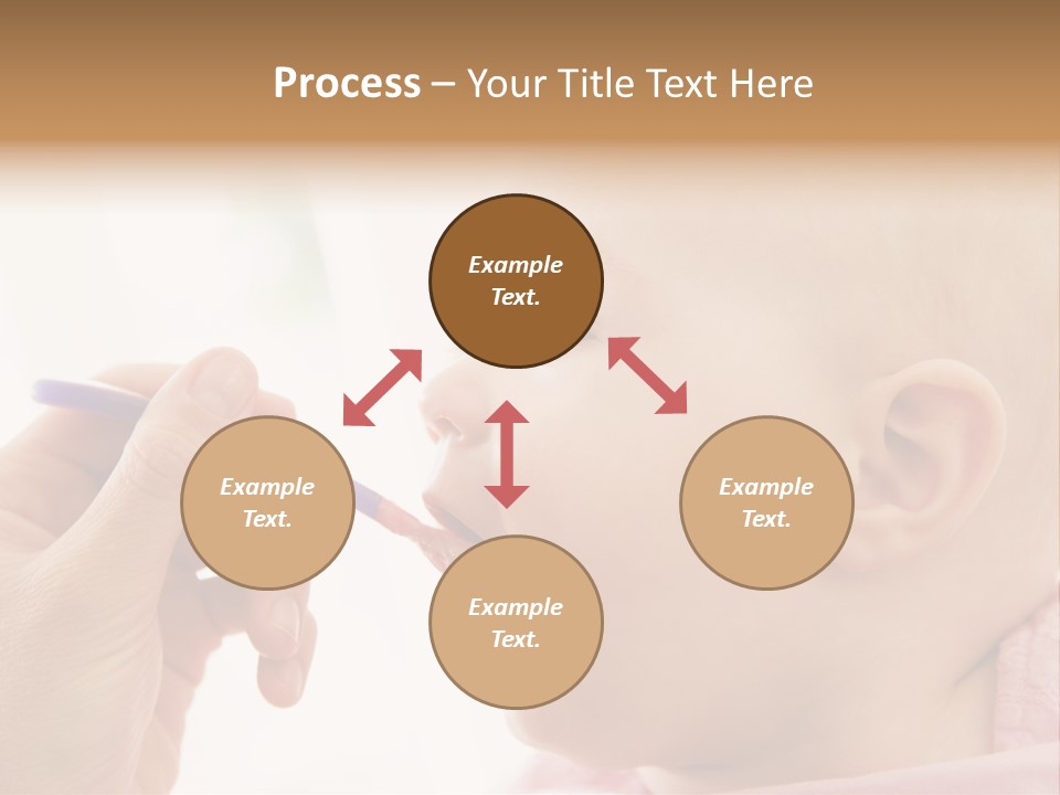 Mother Feeding Baby Food To Baby PowerPoint Template
