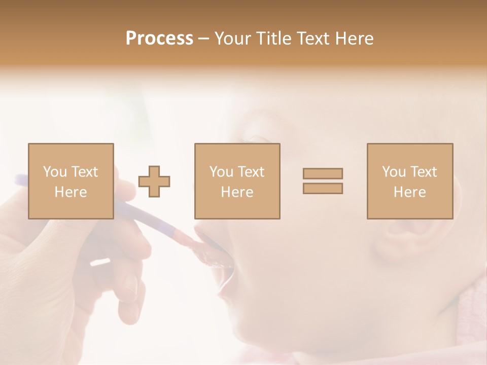 Mother Feeding Baby Food To Baby PowerPoint Template