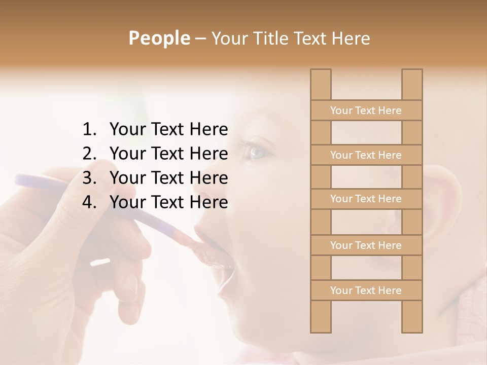 Mother Feeding Baby Food To Baby PowerPoint Template