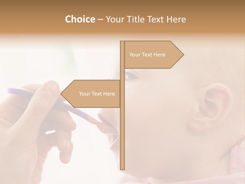 Mother Feeding Baby Food To Baby PowerPoint Template