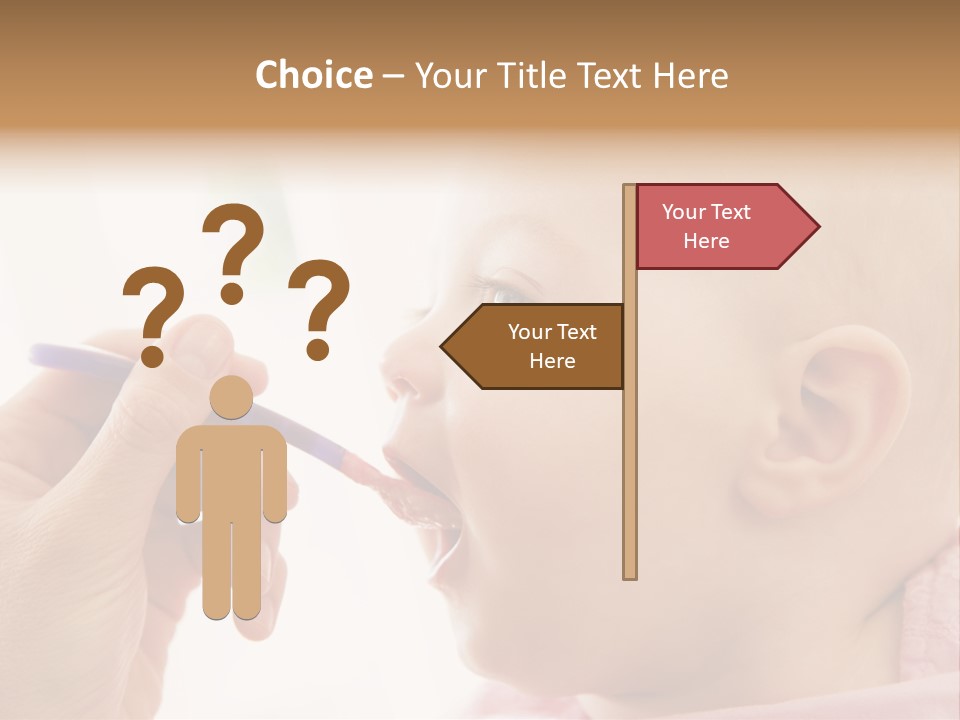 Mother Feeding Baby Food To Baby PowerPoint Template