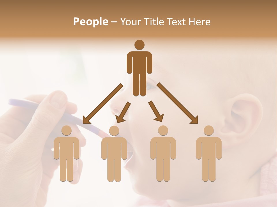 Mother Feeding Baby Food To Baby PowerPoint Template