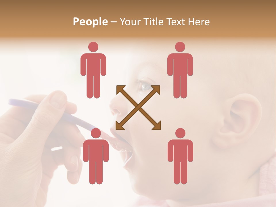 Mother Feeding Baby Food To Baby PowerPoint Template