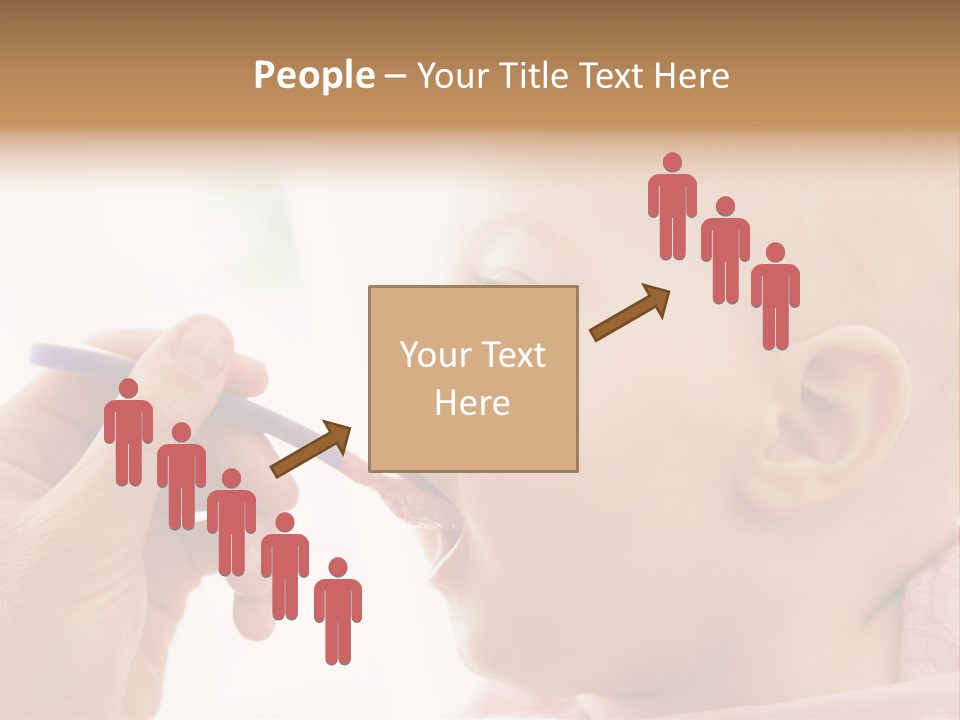 Mother Feeding Baby Food To Baby PowerPoint Template