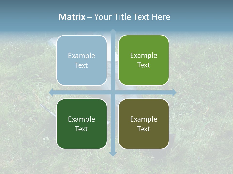 Image Of Businessman Relaxing On The Grass With Laptop Near By PowerPoint Template