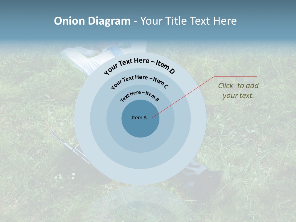 Image Of Businessman Relaxing On The Grass With Laptop Near By PowerPoint Template