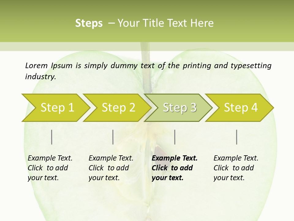 Half Apple Isolated On White Background PowerPoint Template
