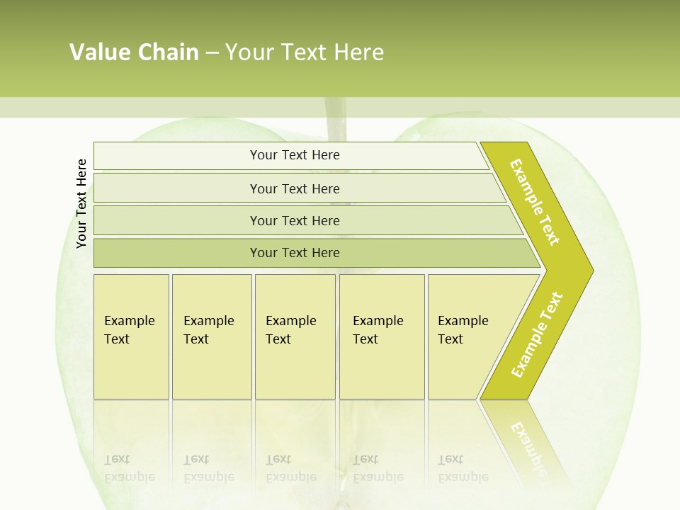 Half Apple Isolated On White Background PowerPoint Template