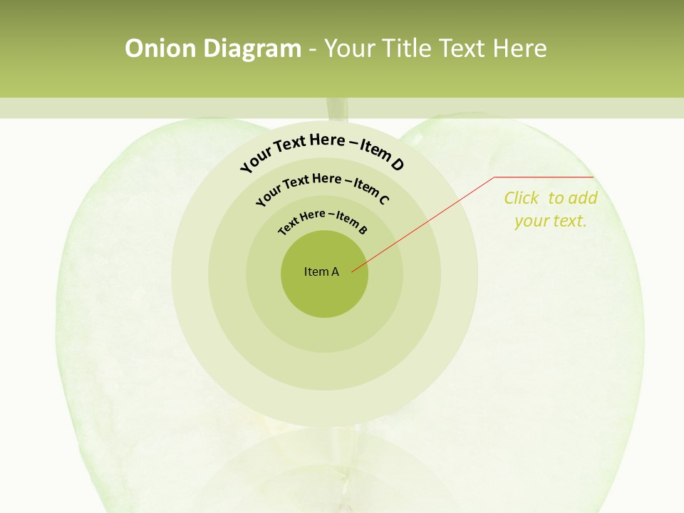 Half Apple Isolated On White Background PowerPoint Template