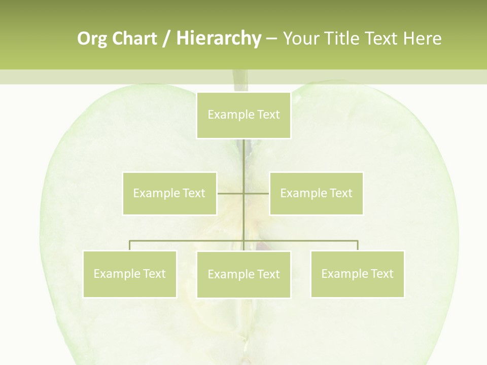 Half Apple Isolated On White Background PowerPoint Template