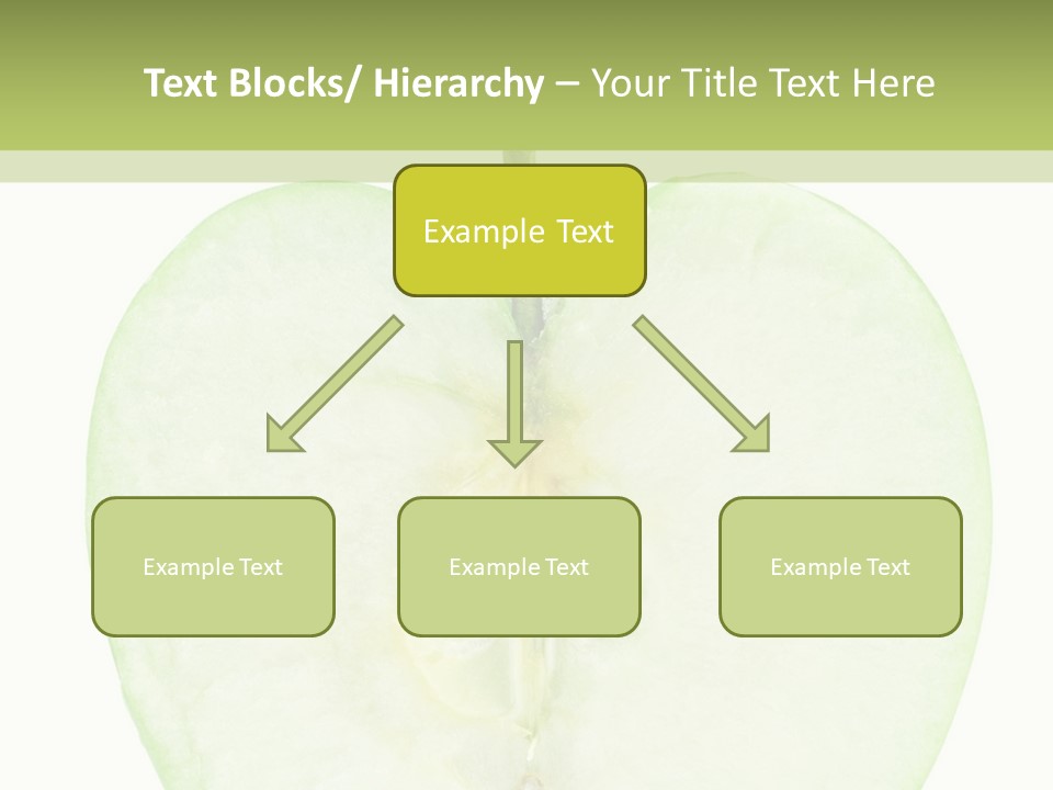 Half Apple Isolated On White Background PowerPoint Template