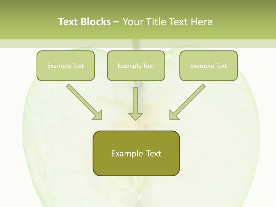 Half Apple Isolated On White Background PowerPoint Template