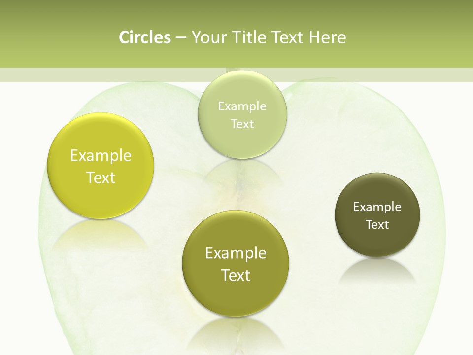 Half Apple Isolated On White Background PowerPoint Template