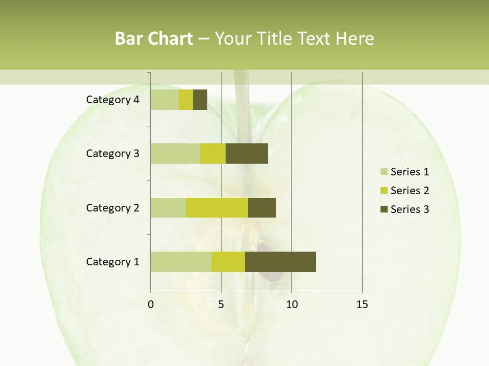 Half Apple Isolated On White Background PowerPoint Template