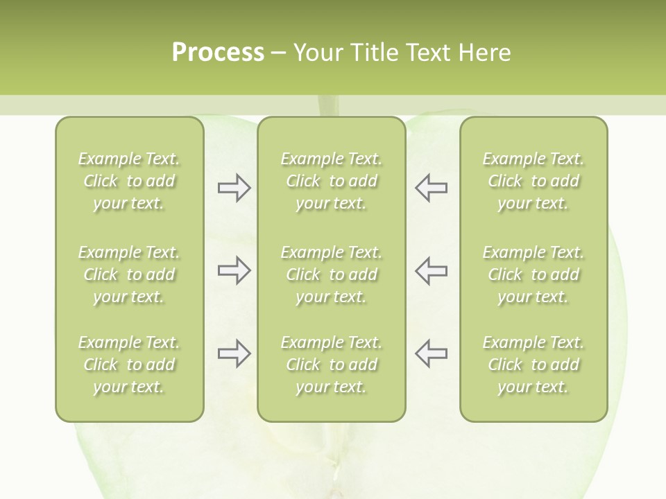 Half Apple Isolated On White Background PowerPoint Template