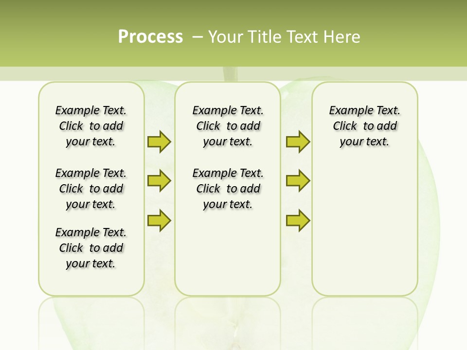 Half Apple Isolated On White Background PowerPoint Template