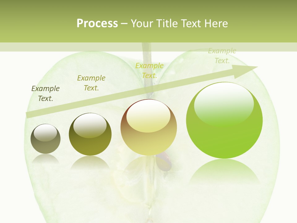 Half Apple Isolated On White Background PowerPoint Template