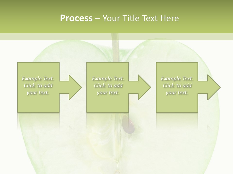 Half Apple Isolated On White Background PowerPoint Template