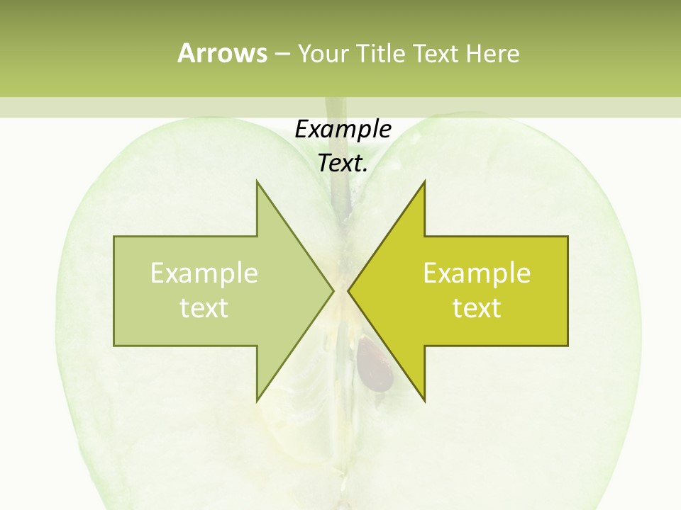 Half Apple Isolated On White Background PowerPoint Template