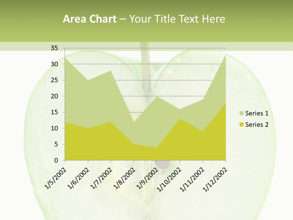 Half Apple Isolated On White Background PowerPoint Template