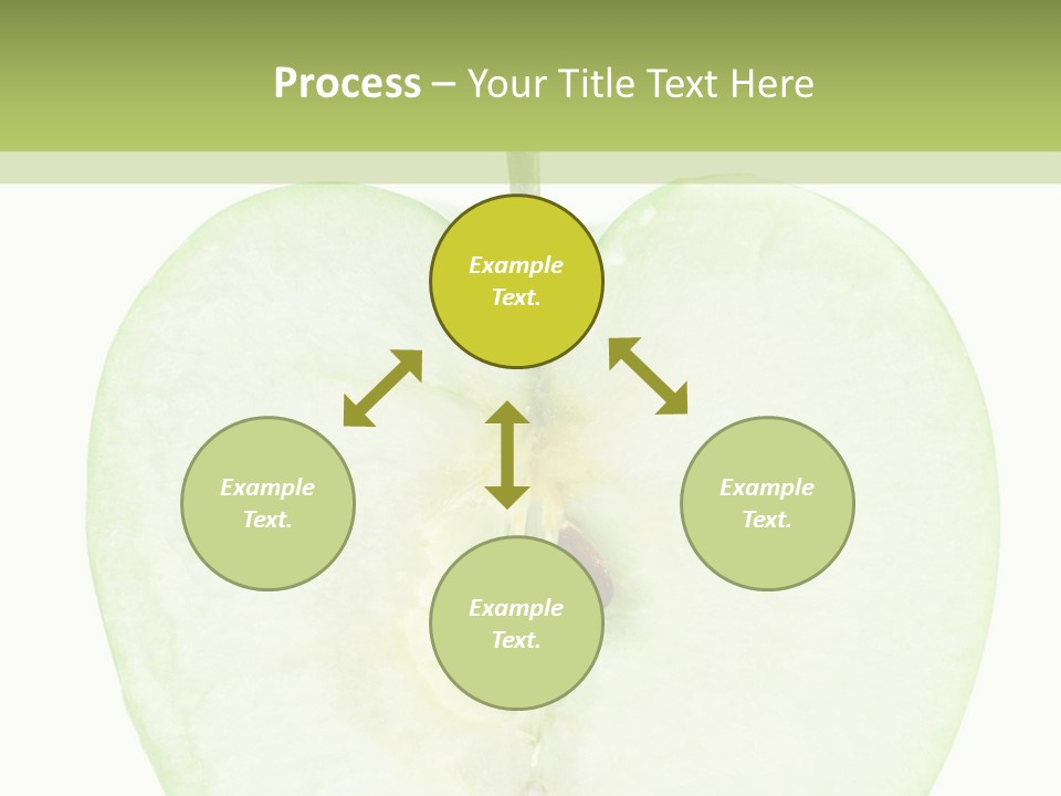 Half Apple Isolated On White Background PowerPoint Template