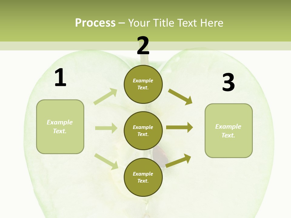 Half Apple Isolated On White Background PowerPoint Template