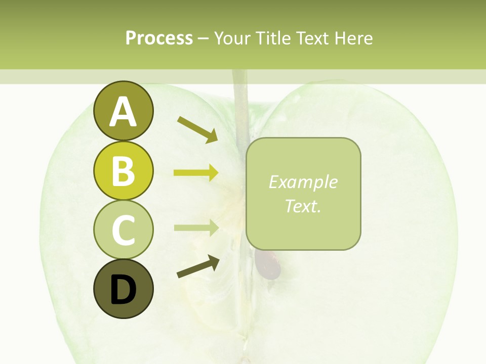 Half Apple Isolated On White Background PowerPoint Template