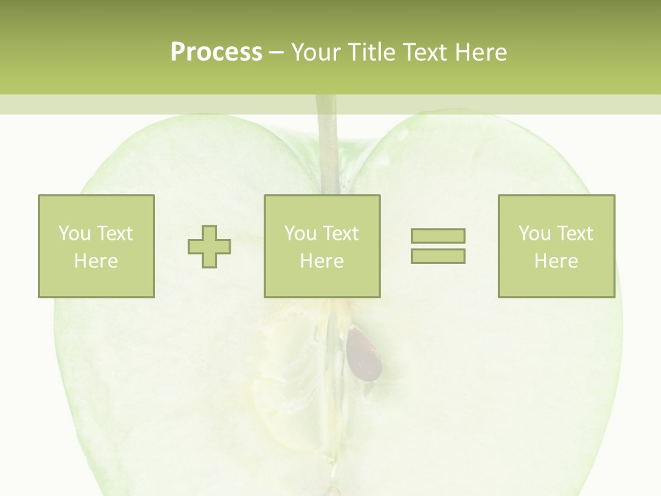 Half Apple Isolated On White Background PowerPoint Template