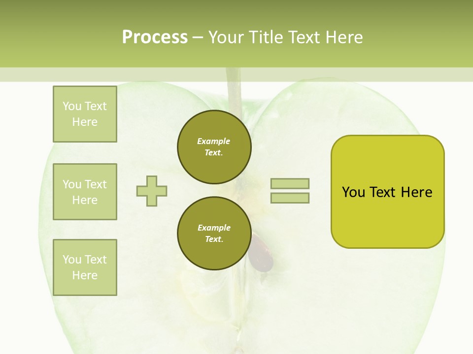 Half Apple Isolated On White Background PowerPoint Template