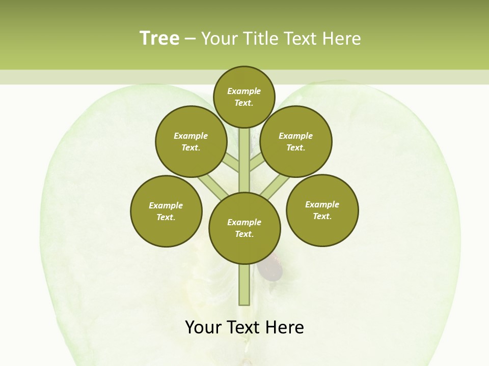 Half Apple Isolated On White Background PowerPoint Template