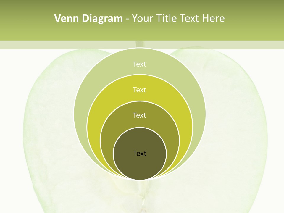 Half Apple Isolated On White Background PowerPoint Template