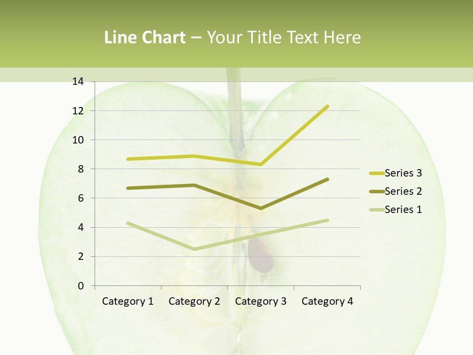 Half Apple Isolated On White Background PowerPoint Template