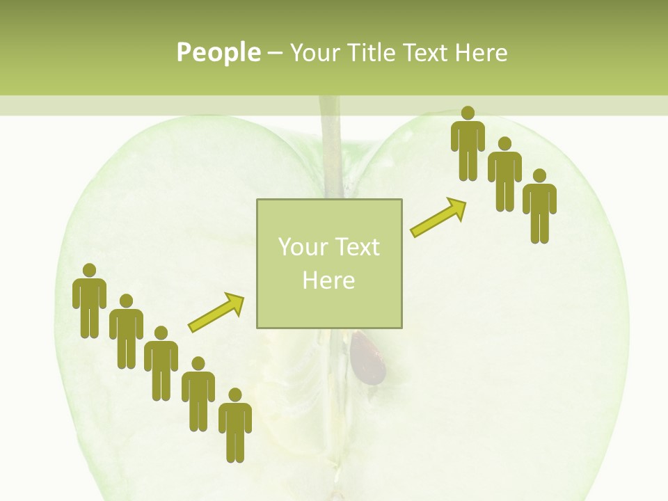 Half Apple Isolated On White Background PowerPoint Template