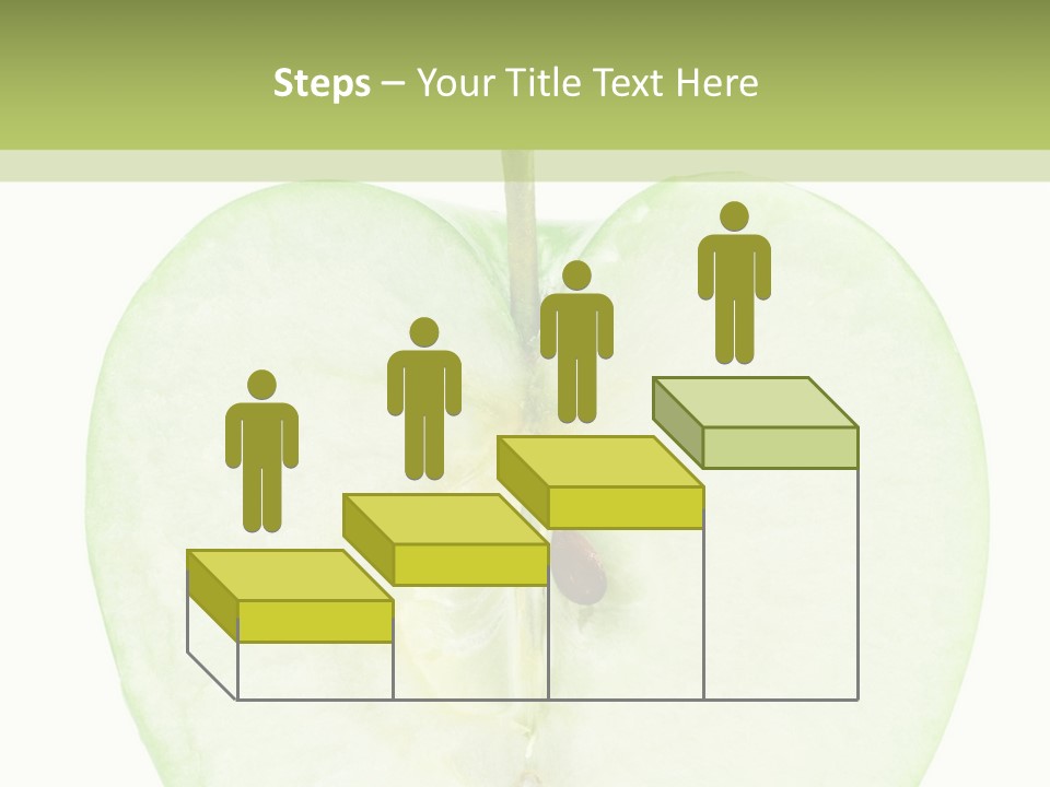 Half Apple Isolated On White Background PowerPoint Template