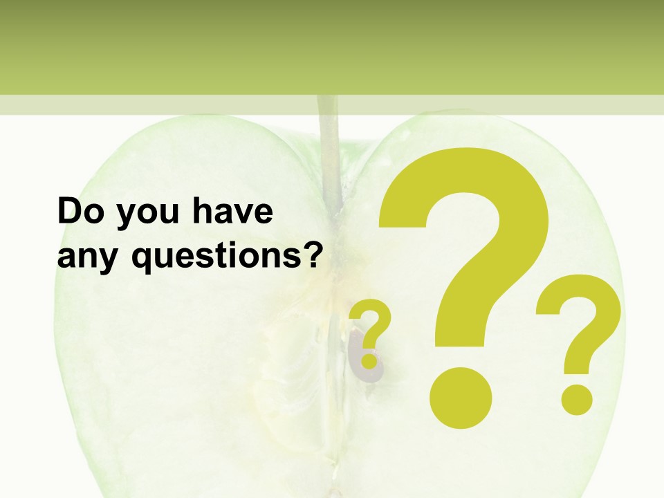 Half Apple Isolated On White Background PowerPoint Template