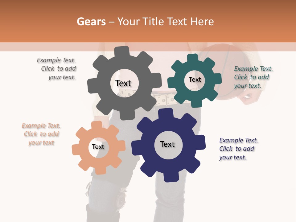 Casual Teen Girl With Basket Ball, Wearing Leg Brace. Full Body Over White With Clipping Path. PowerPoint Template