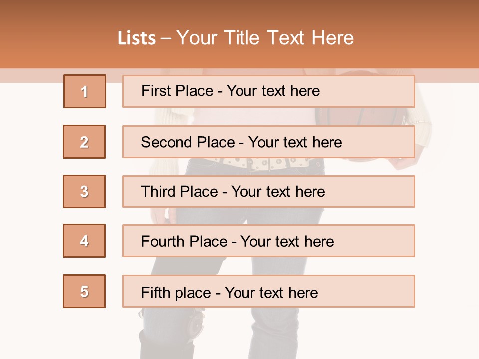 Casual Teen Girl With Basket Ball, Wearing Leg Brace. Full Body Over White With Clipping Path. PowerPoint Template