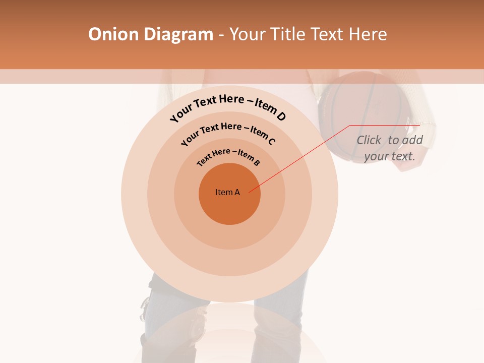 Casual Teen Girl With Basket Ball, Wearing Leg Brace. Full Body Over White With Clipping Path. PowerPoint Template