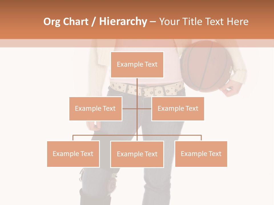 Casual Teen Girl With Basket Ball, Wearing Leg Brace. Full Body Over White With Clipping Path. PowerPoint Template