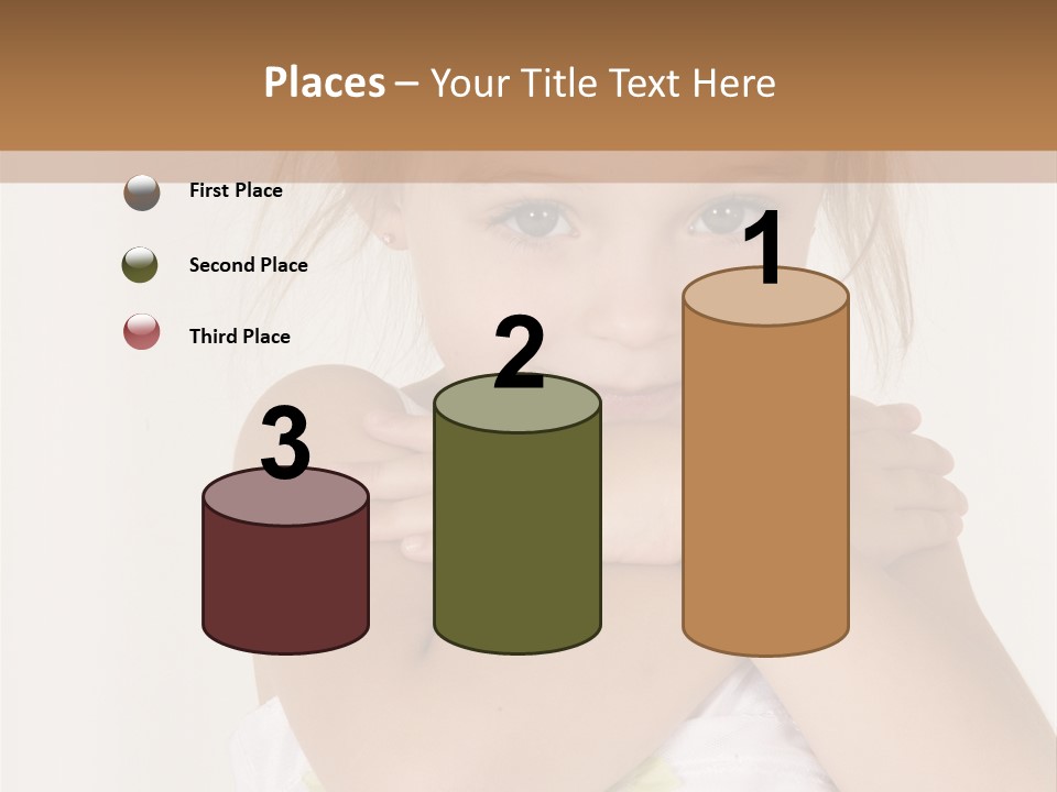 A Little Girl Is Posing For A Picture PowerPoint Template