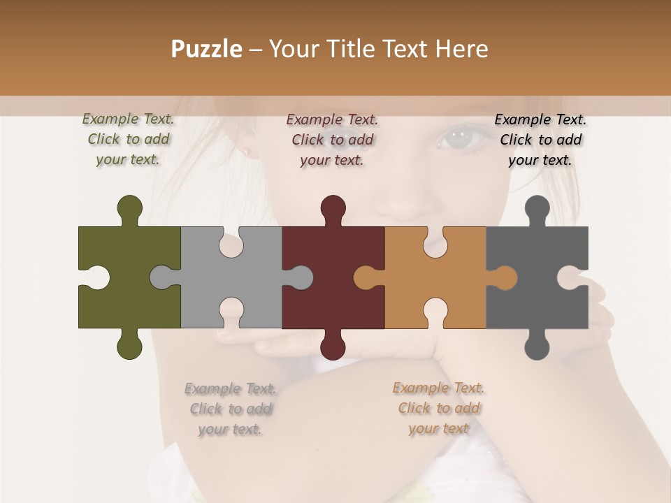 A Little Girl Is Posing For A Picture PowerPoint Template