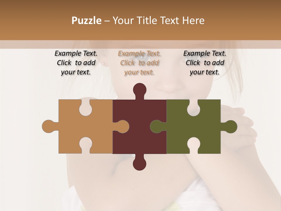 A Little Girl Is Posing For A Picture PowerPoint Template