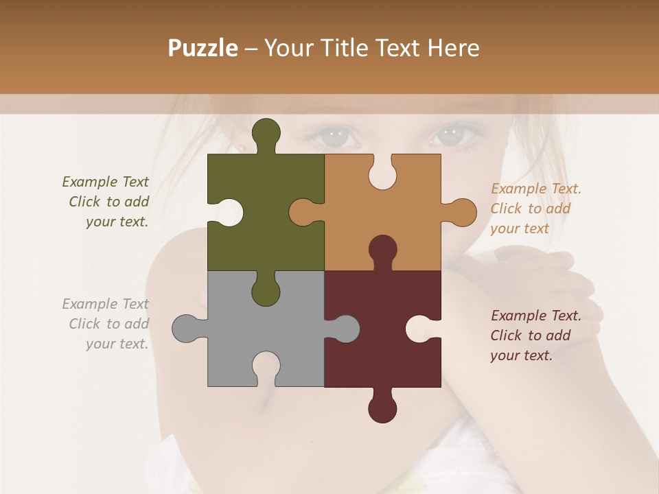 A Little Girl Is Posing For A Picture PowerPoint Template